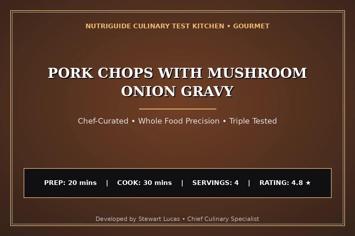 Pork Chops With Mushroom Onion Gravy