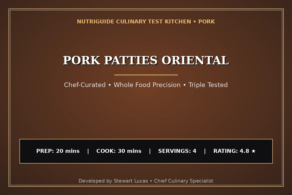 Pork Patties Oriental
