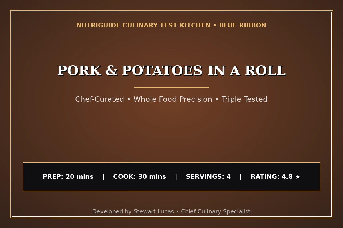Pork & Potatoes In A Roll