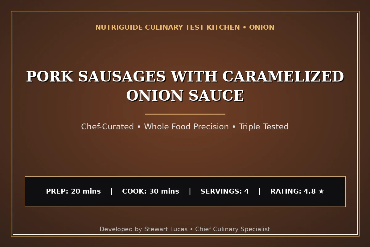 Pork Sausages With Caramelized Onion Sauce