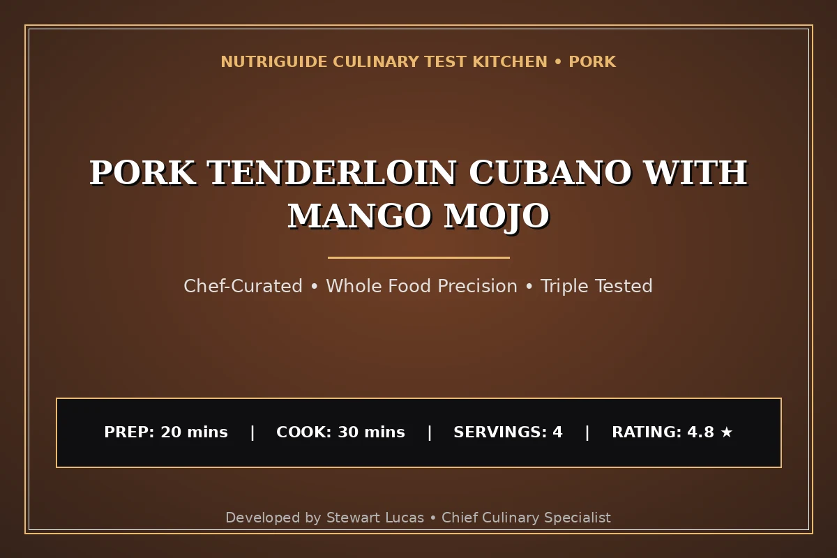 Pork Tenderloin Cubano With Mango Mojo
