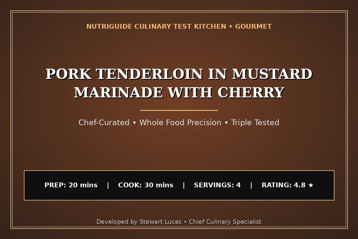 Pork Tenderloin In Mustard Marinade With Cherry