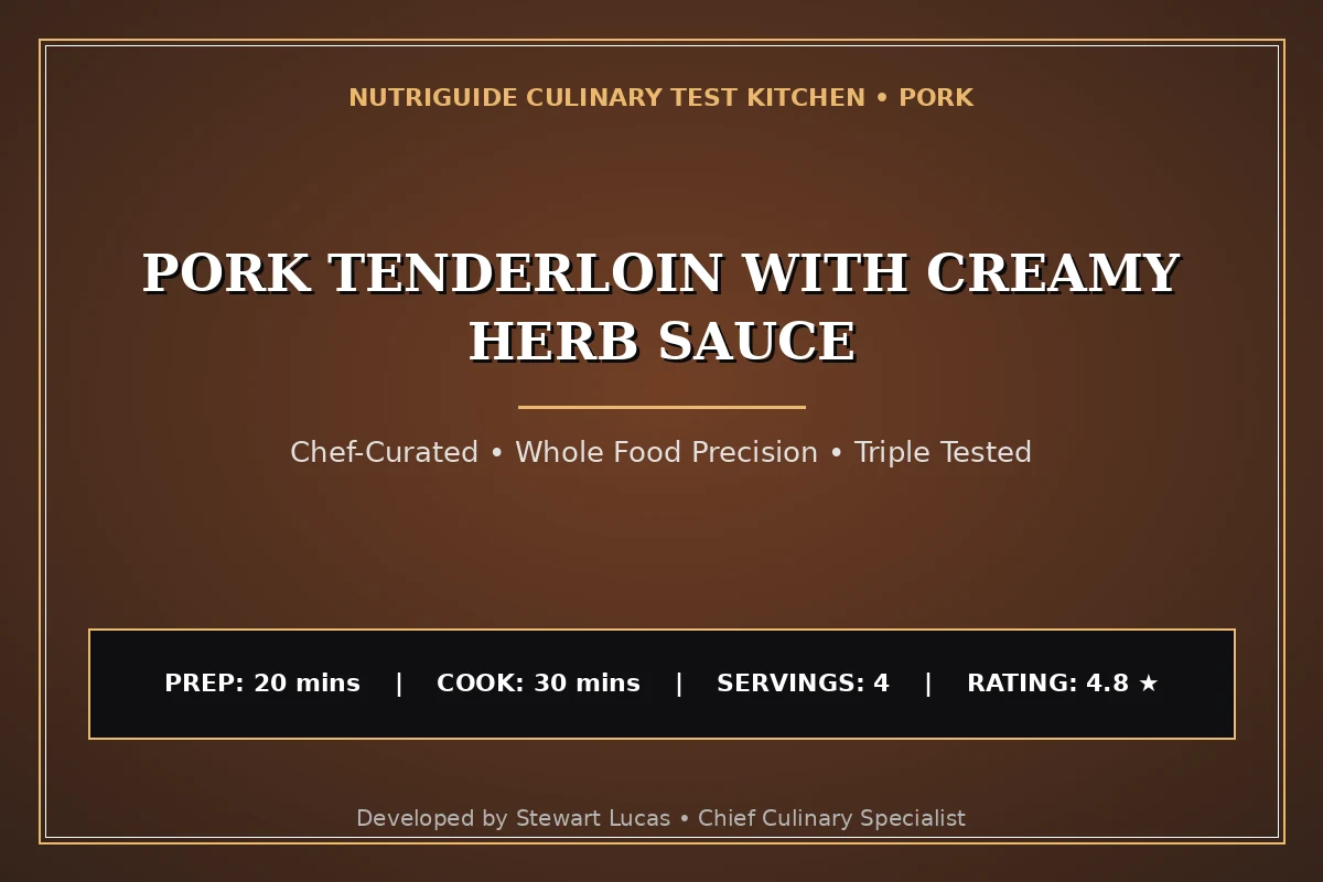 Pork Tenderloin With Creamy Herb Sauce