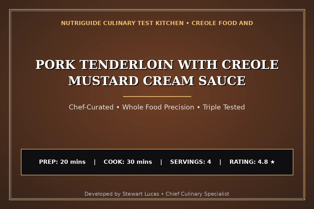 Pork Tenderloin With Creole Mustard Cream Sauce