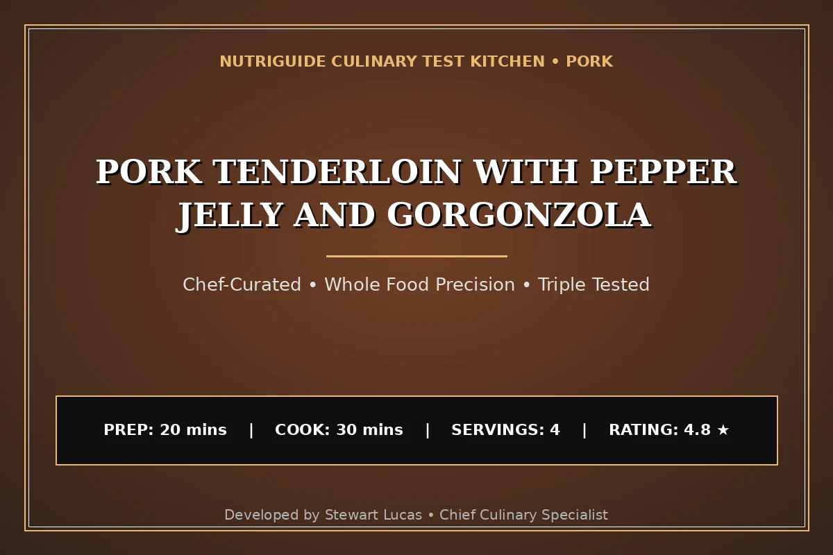 Pork Tenderloin With Pepper Jelly And Gorgonzola