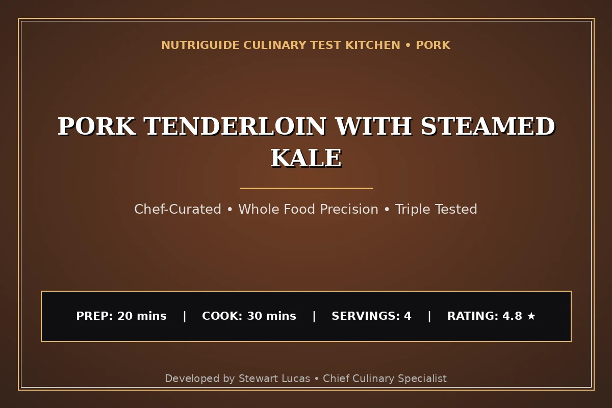 Pork Tenderloin With Steamed Kale