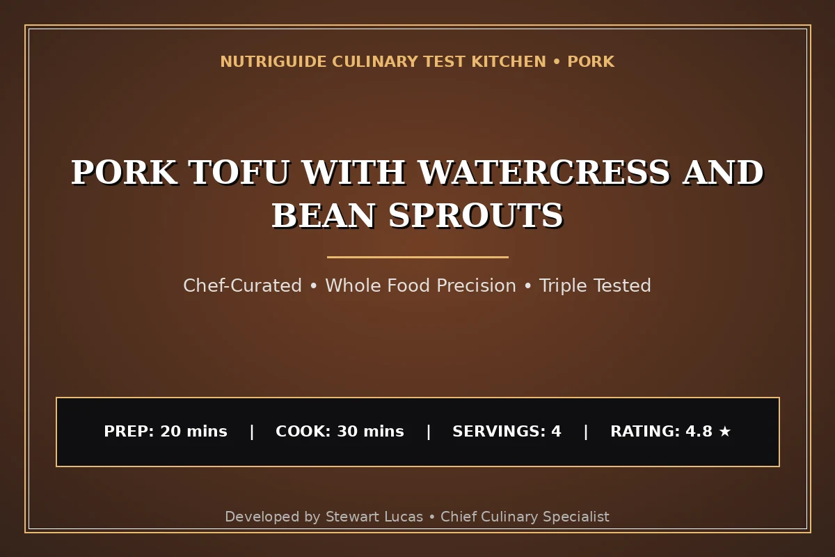 Pork Tofu With Watercress And Bean Sprouts