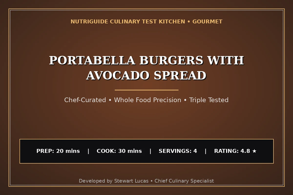 Portabella Burgers With Avocado Spread