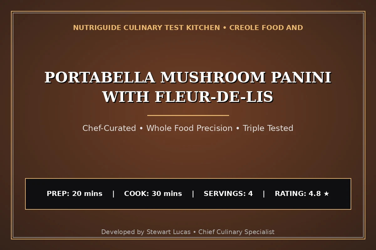 Portabella Mushroom Panini With Fleur-De-Lis