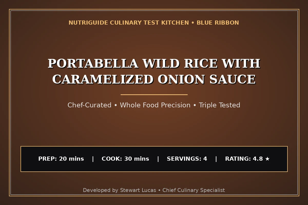 Portabella Wild Rice With Caramelized Onion Sauce