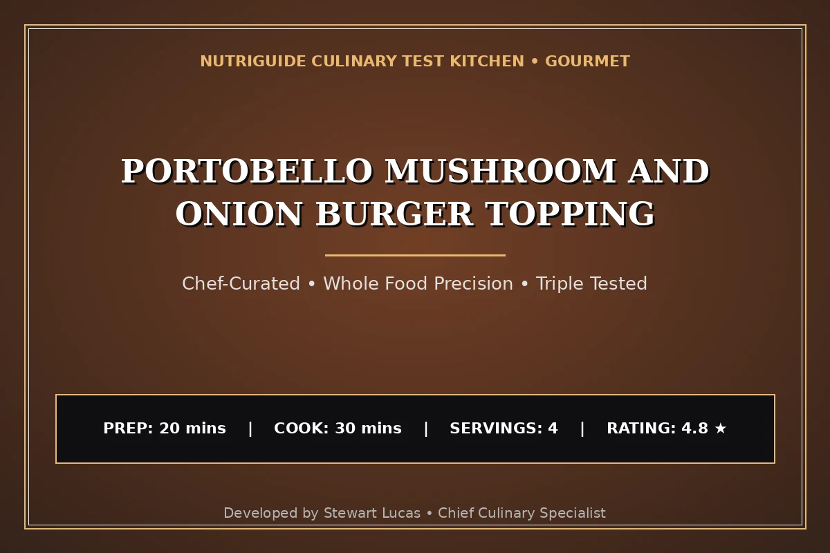 Portobello Mushroom And Onion Burger Topping