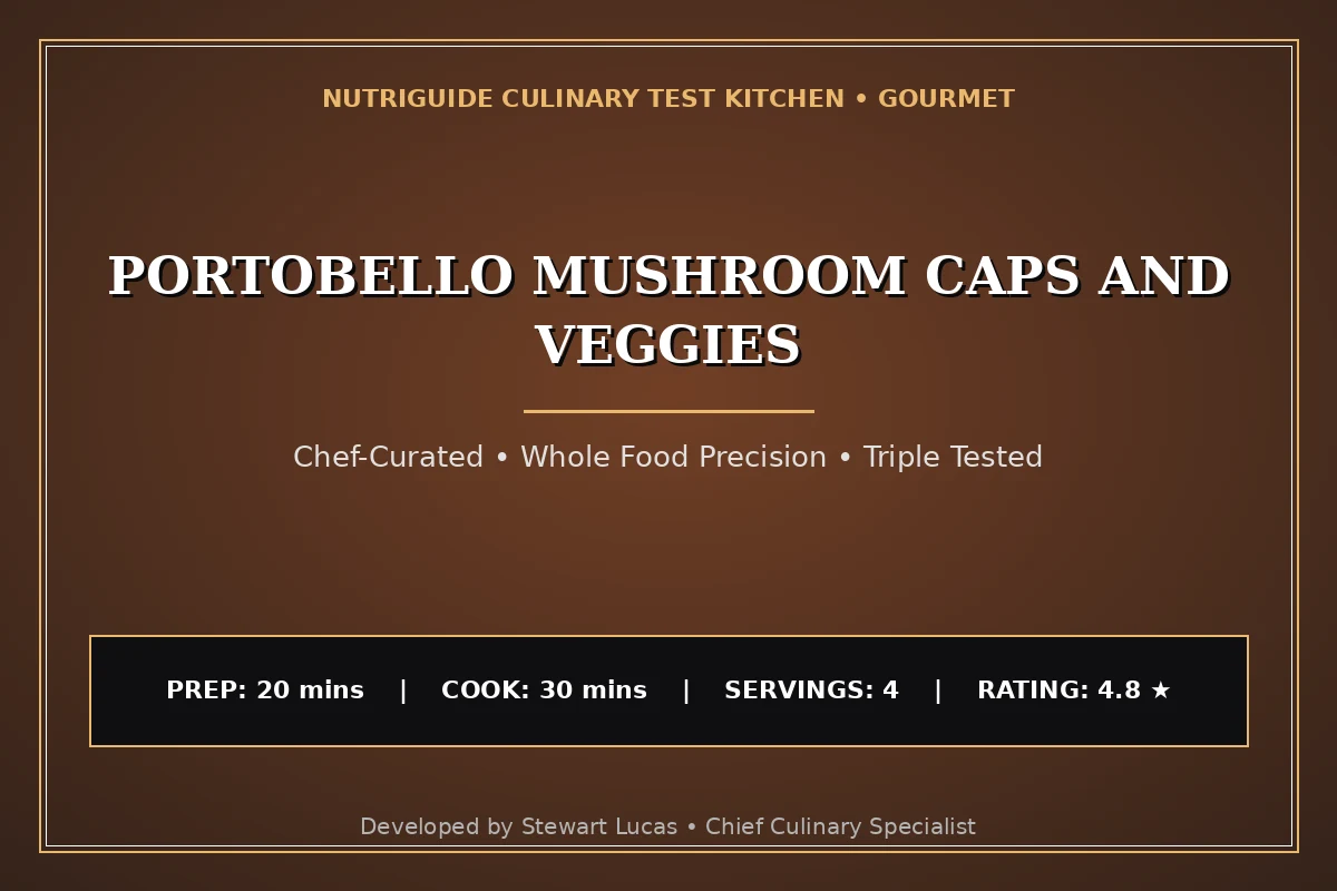 Portobello Mushroom Caps And Veggies