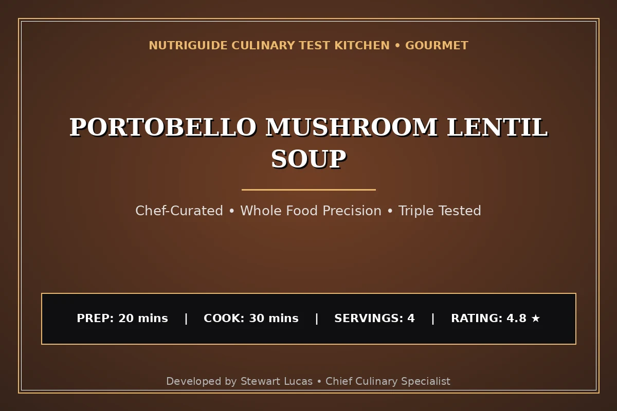 Portobello Mushroom Lentil Soup