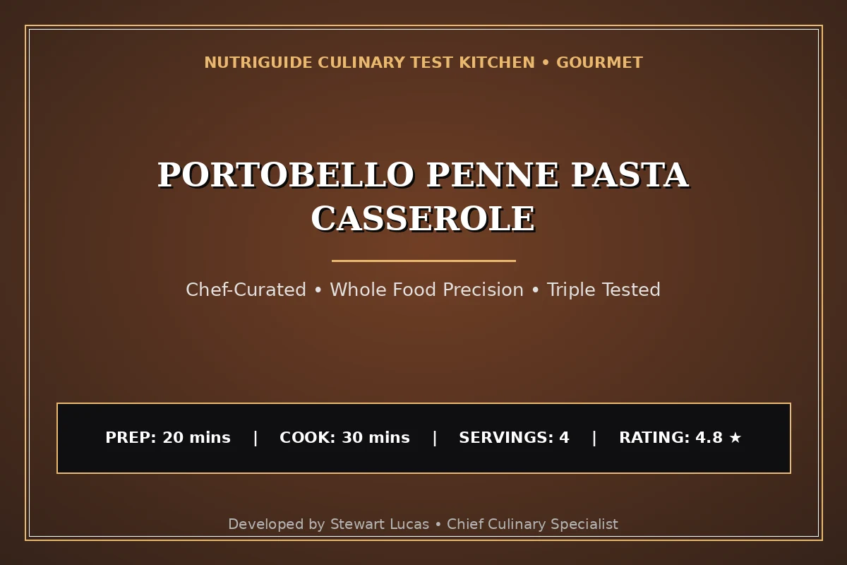 Portobello Penne Pasta Casserole
