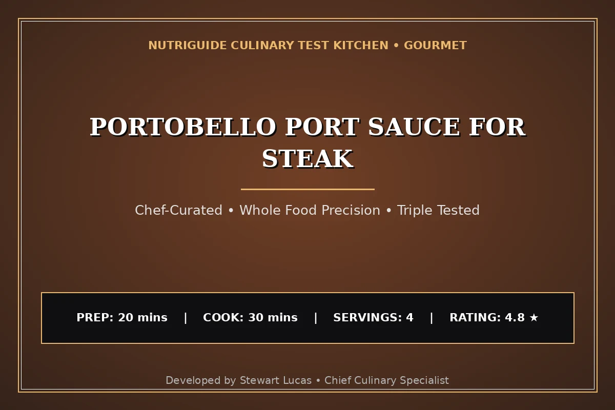 Portobello Port Sauce For Steak