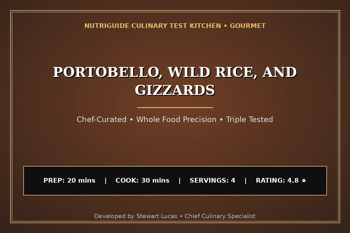 Portobello, Wild Rice, And Gizzards