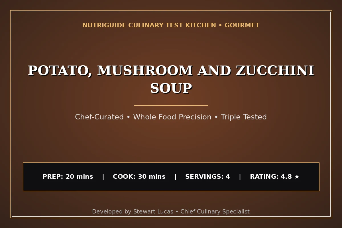 Potato, Mushroom And Zucchini Soup
