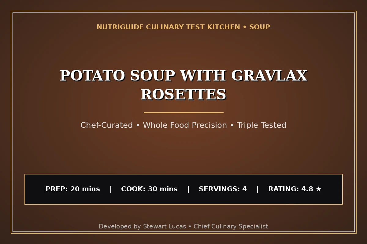 Potato Soup With Gravlax Rosettes