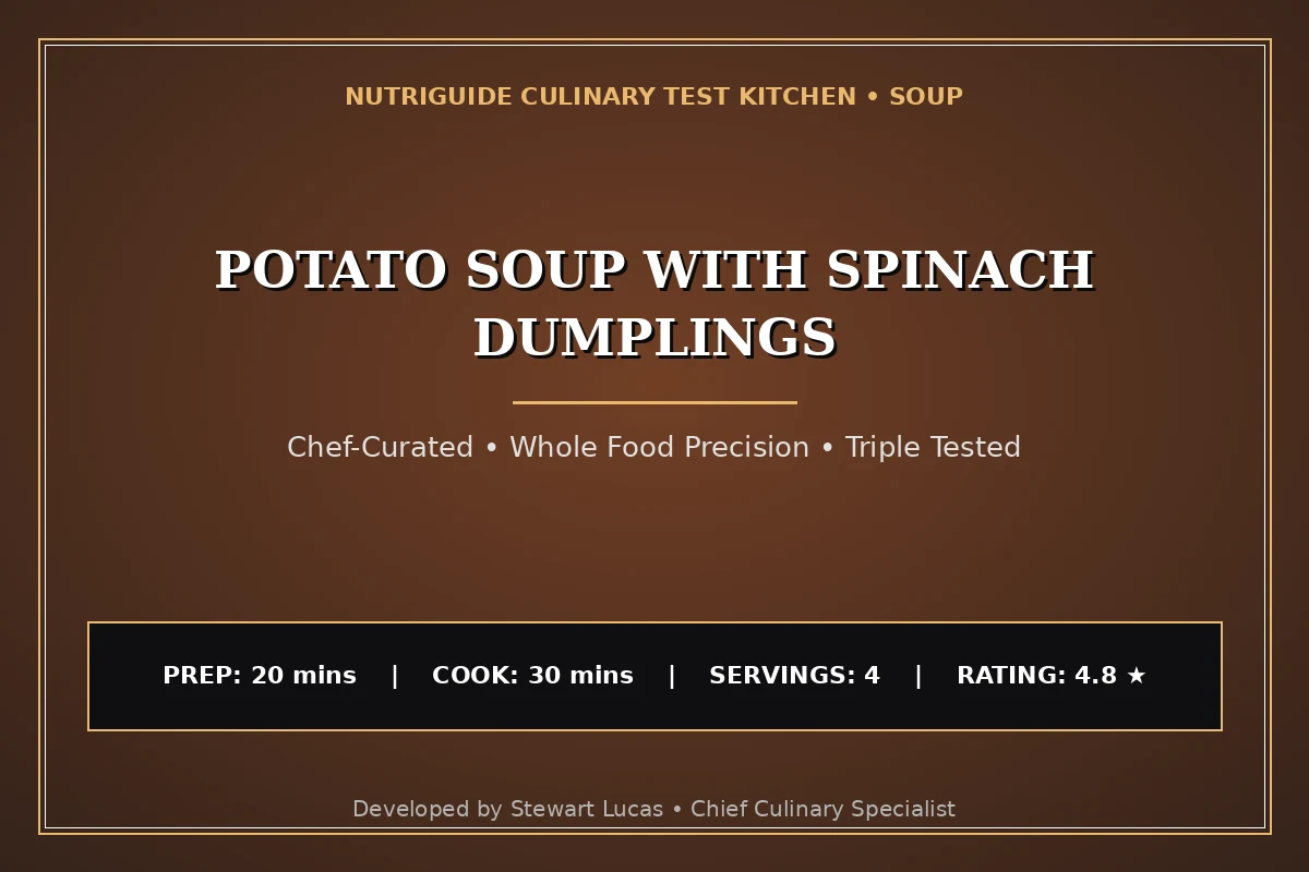 Potato Soup With Spinach Dumplings