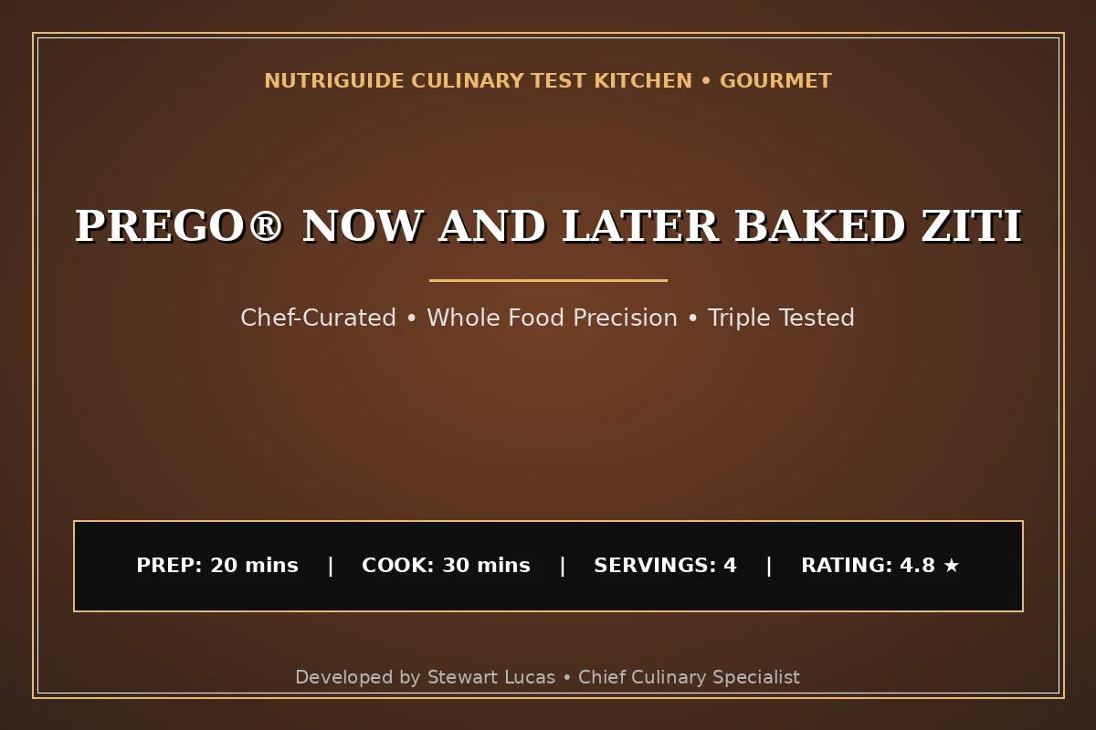 Prego® Now And Later Baked Ziti