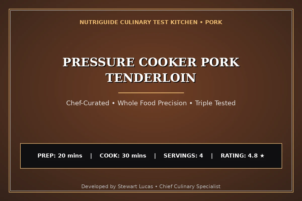 Pressure Cooker Pork Tenderloin
