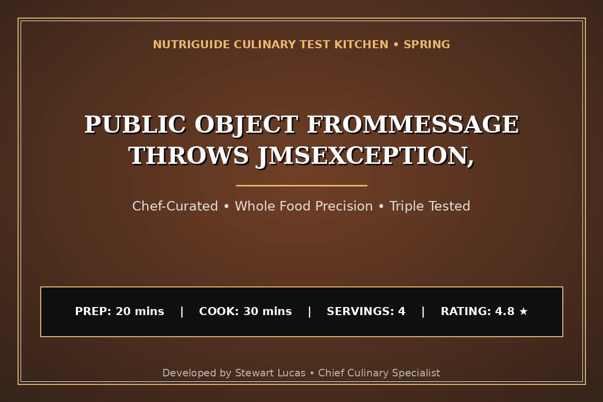 Public Object Frommessage Throws Jmsexception,