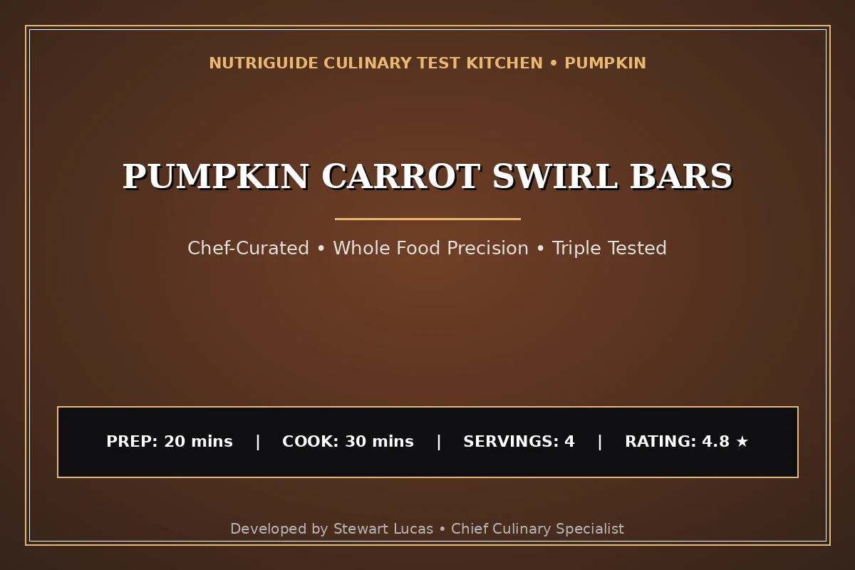 Pumpkin Carrot Swirl Bars