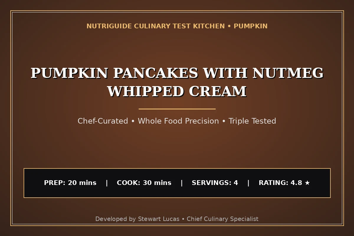 Pumpkin Pancakes With Nutmeg Whipped Cream