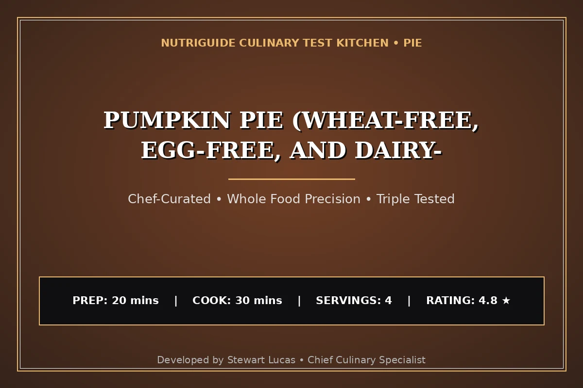 Pumpkin Pie (Wheat-Free, Egg-Free, And Dairy-