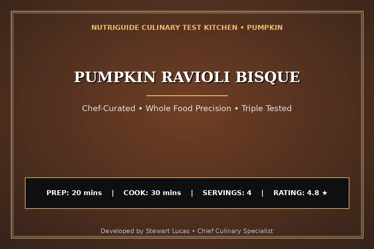 Pumpkin Ravioli Bisque