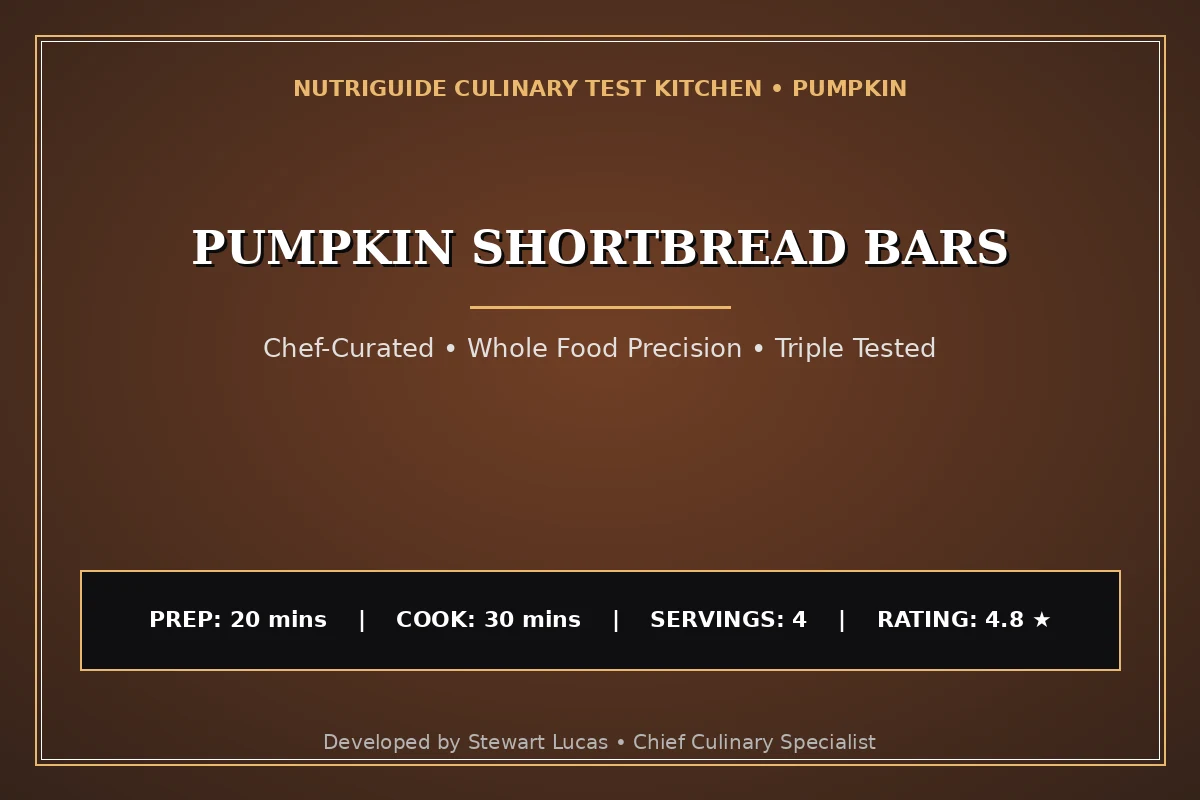Pumpkin Shortbread Bars