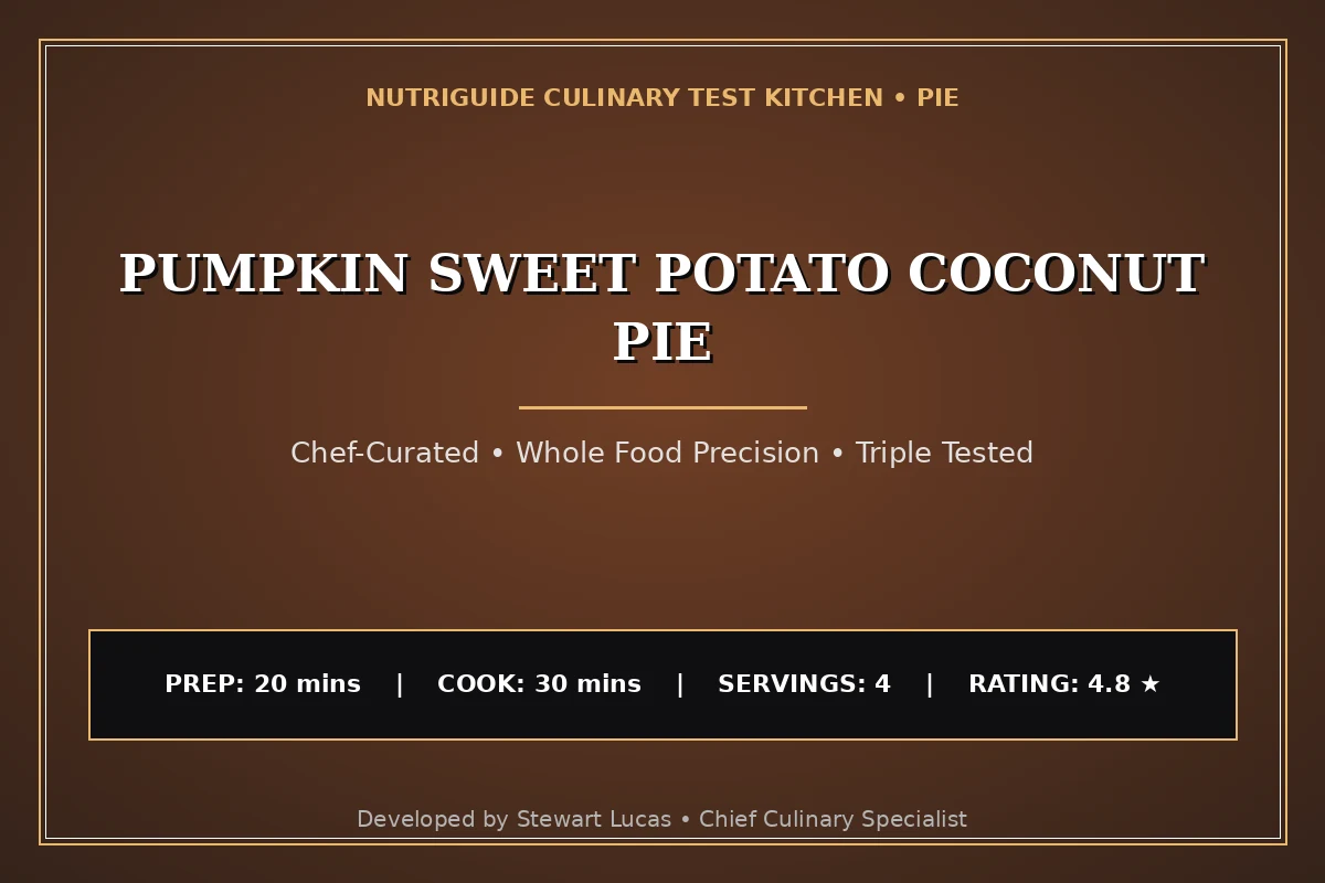 Pumpkin Sweet Potato Coconut Pie