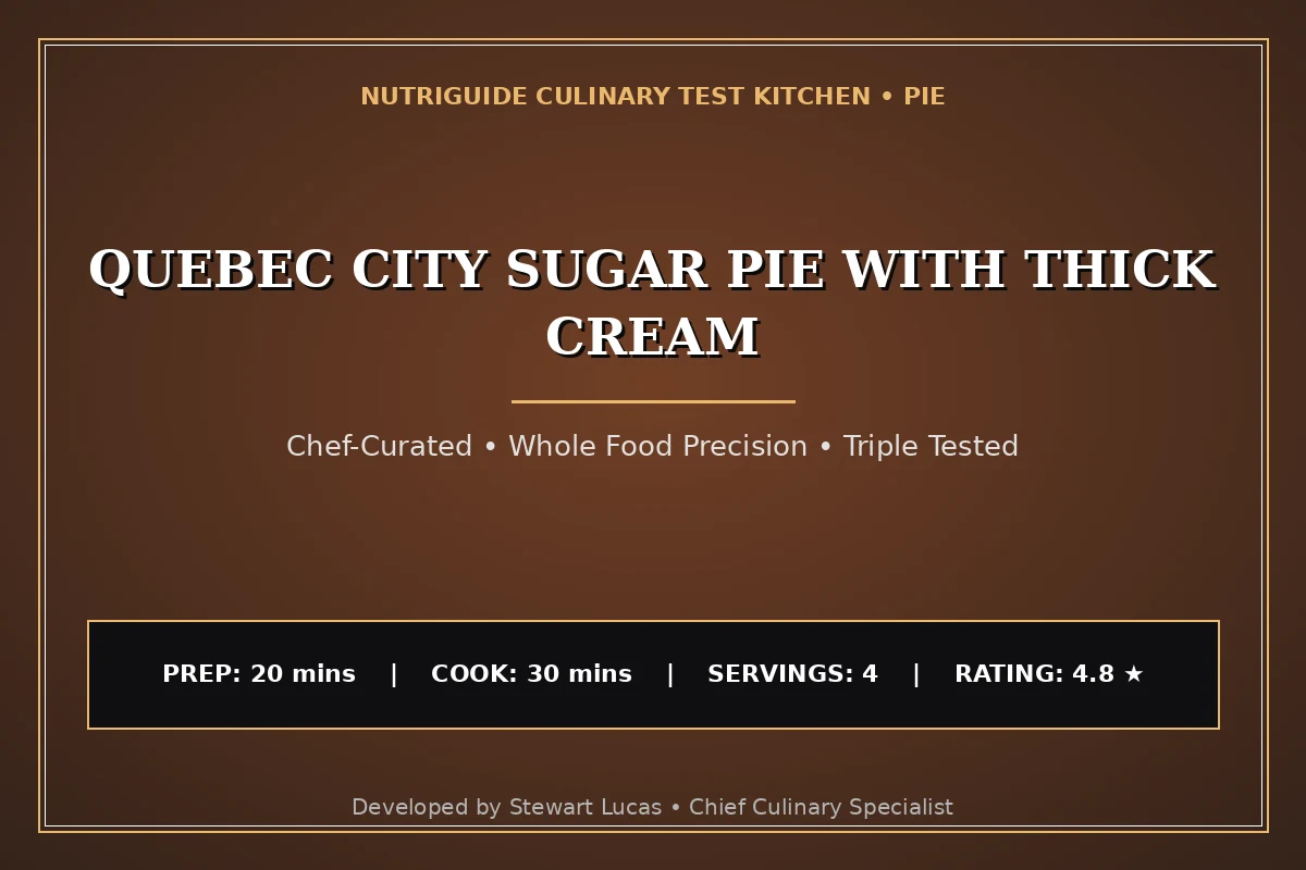 Quebec City Sugar Pie With Thick Cream