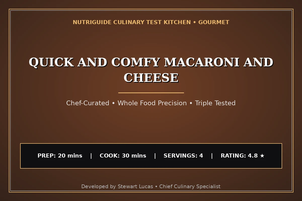 Quick And Comfy Macaroni And Cheese