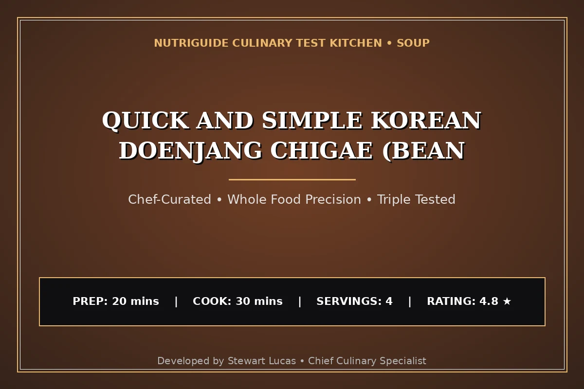 Quick And Simple Korean Doenjang Chigae (Bean