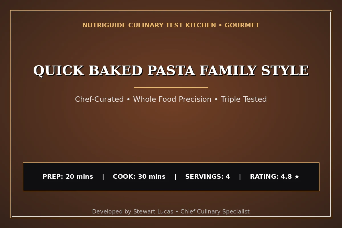 Quick Baked Pasta Family Style