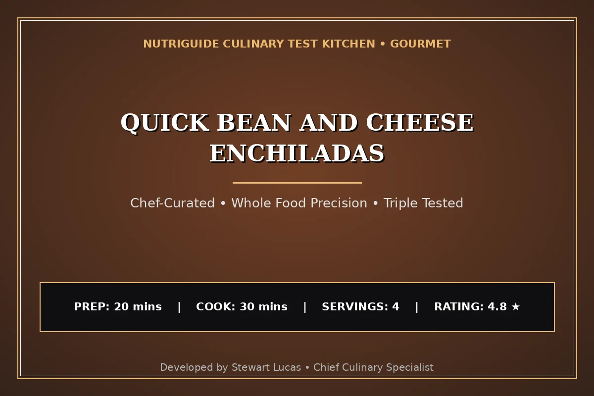 Quick Bean And Cheese Enchiladas