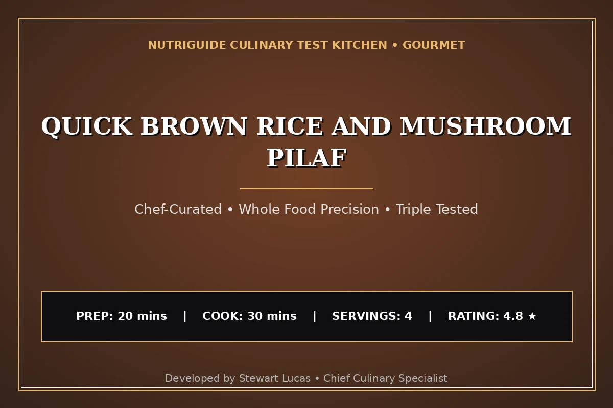 Quick Brown Rice And Mushroom Pilaf