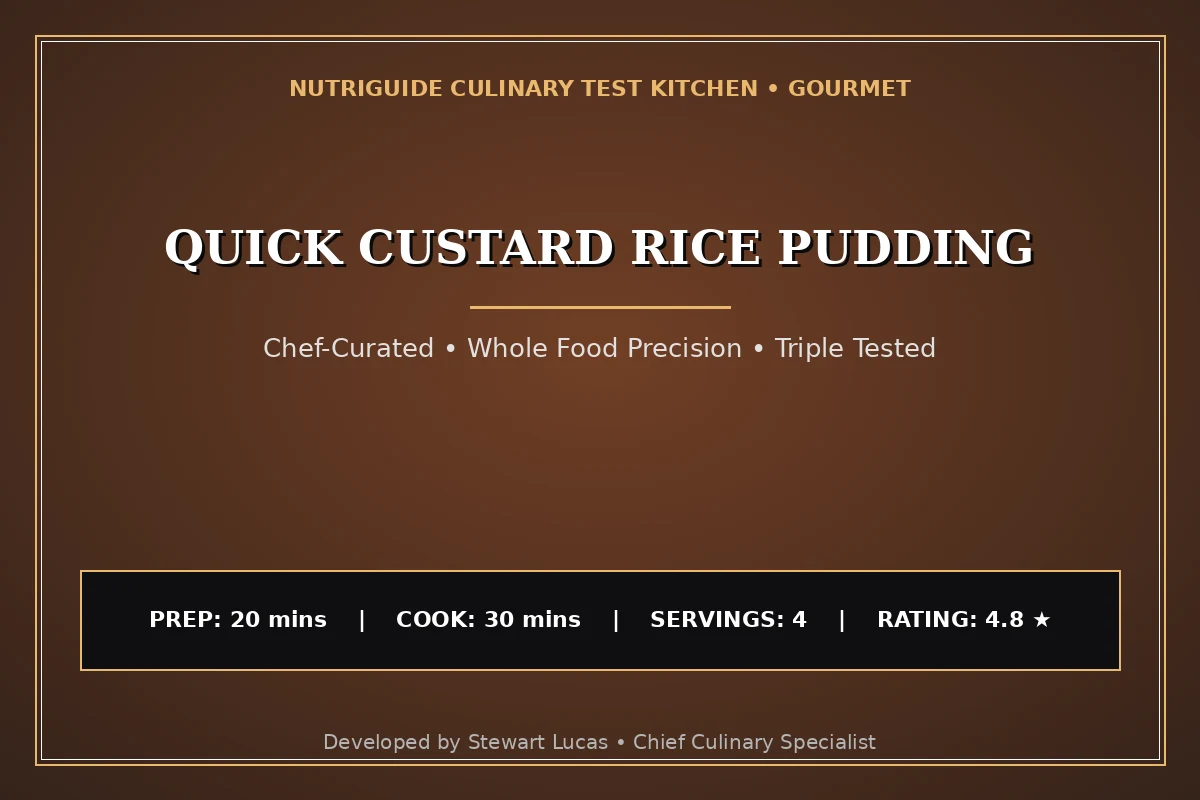 Quick Custard Rice Pudding