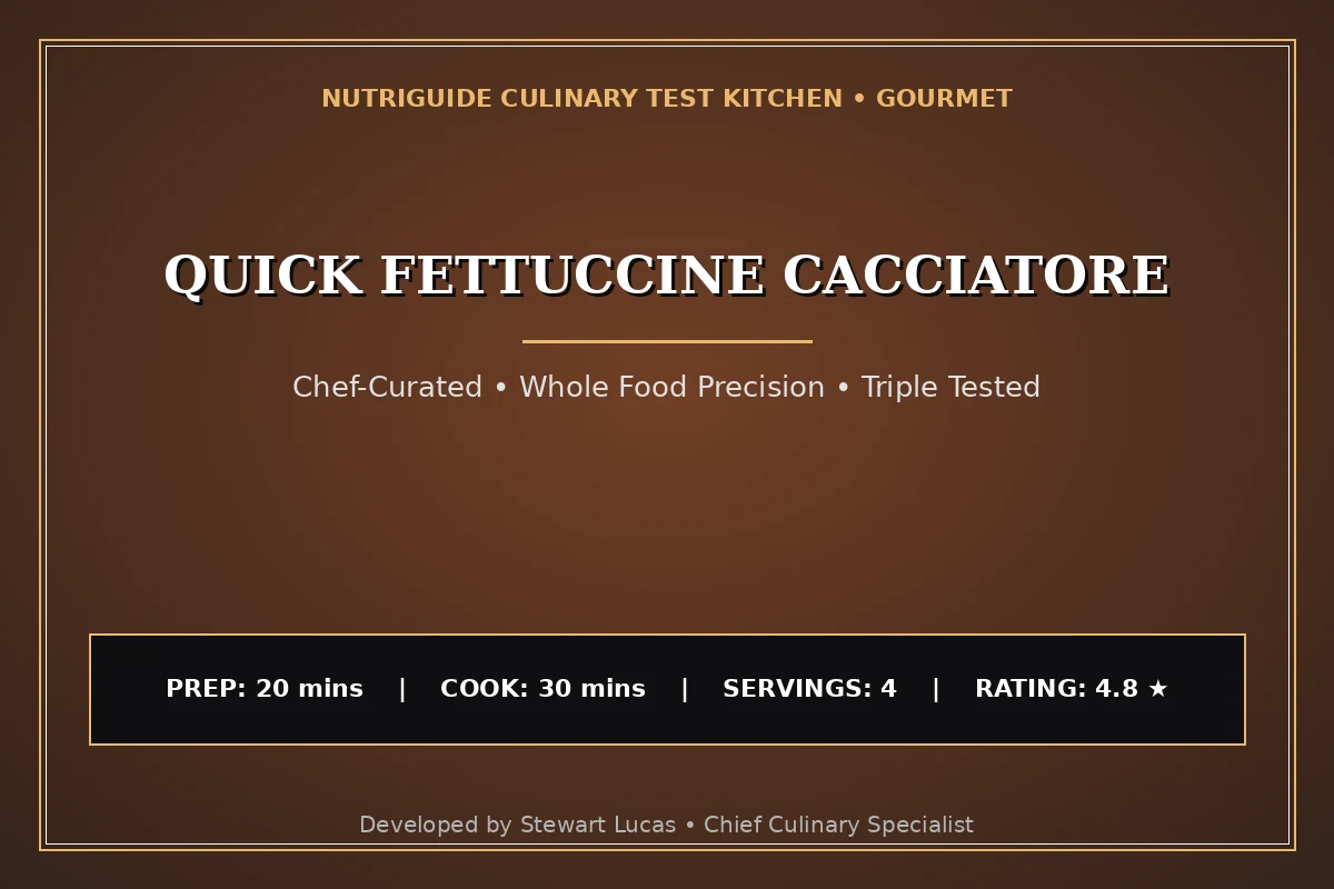 Quick Fettuccine Cacciatore