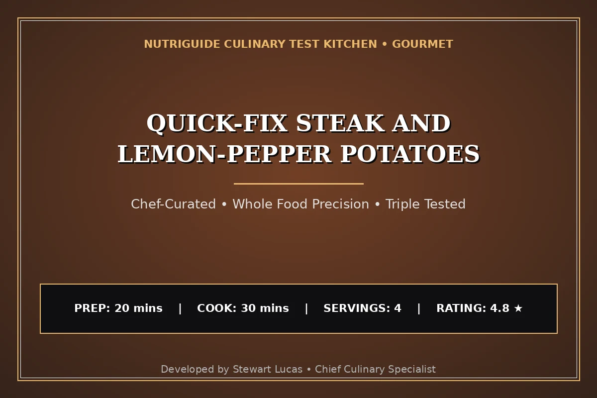 Quick-Fix Steak And Lemon-Pepper Potatoes
