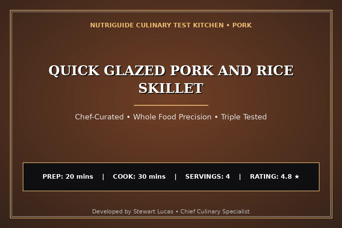 Quick Glazed Pork And Rice Skillet