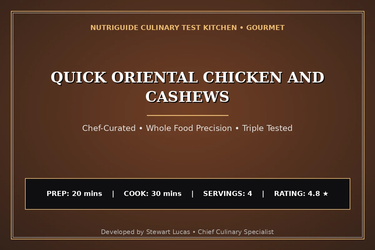 Quick Oriental Chicken And Cashews