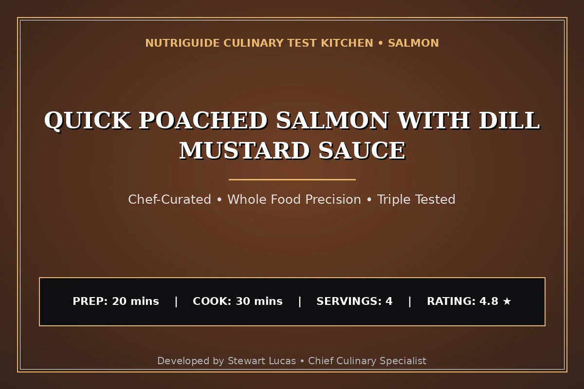 Quick Poached Salmon With Dill Mustard Sauce