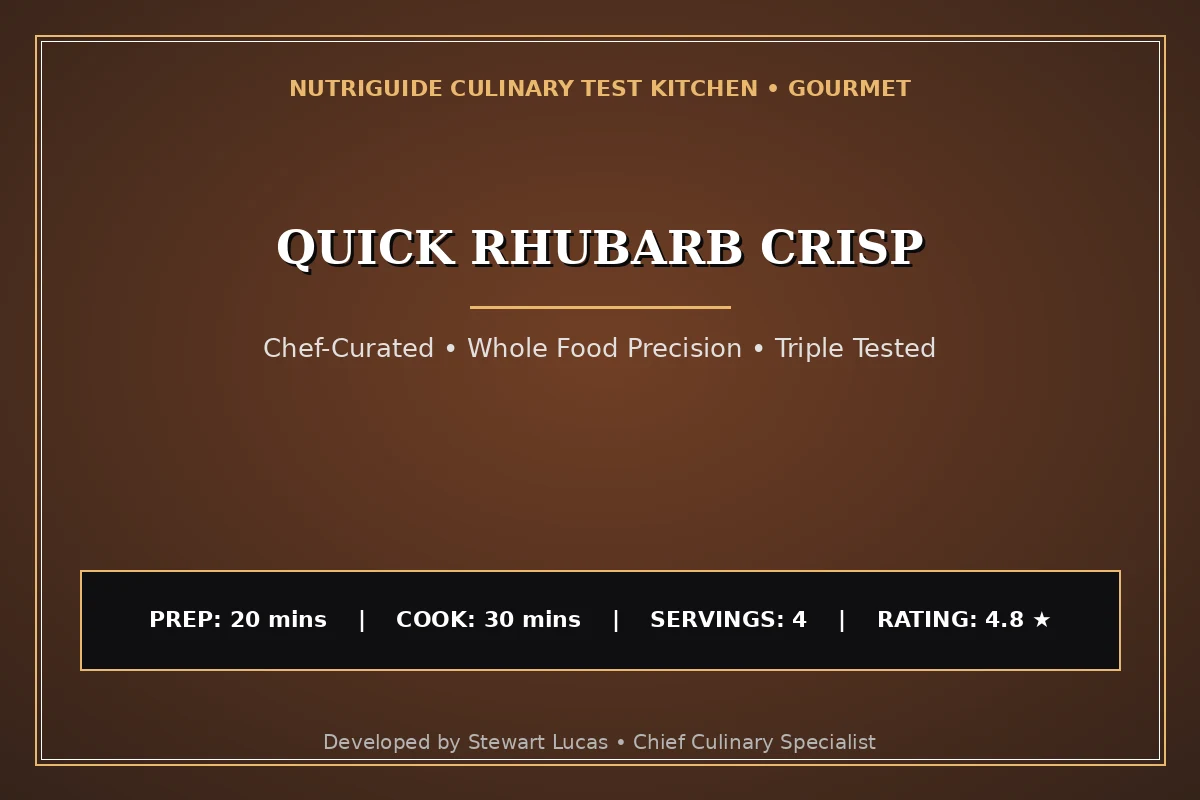 Quick Rhubarb Crisp