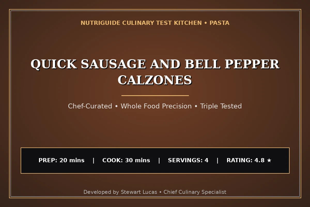 Quick Sausage And Bell Pepper Calzones