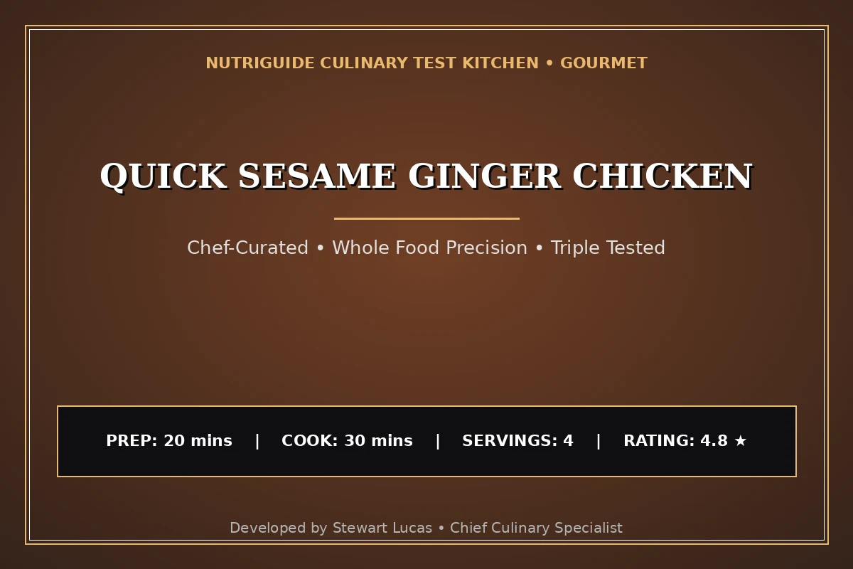 Quick Sesame Ginger Chicken