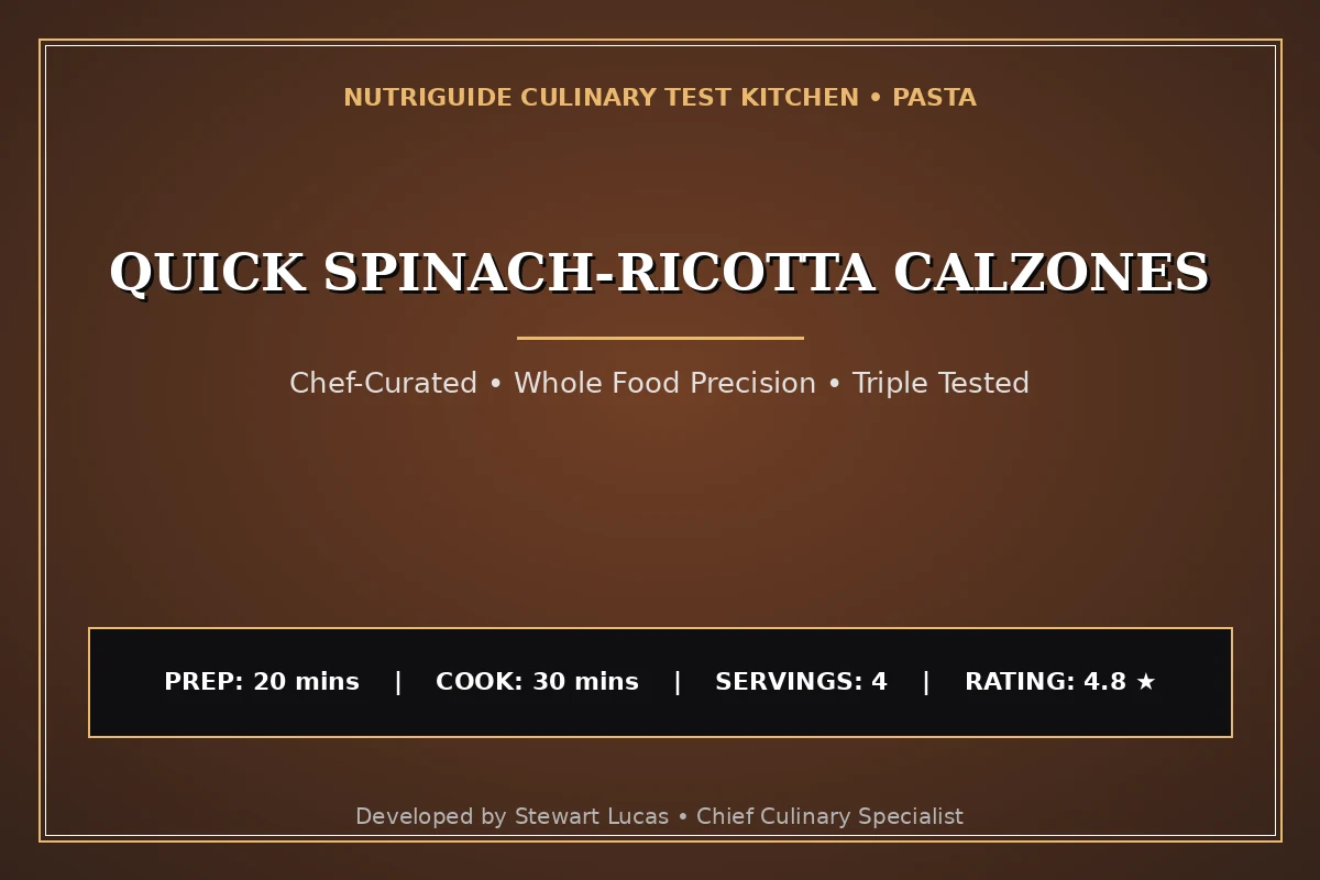 Quick Spinach-Ricotta Calzones