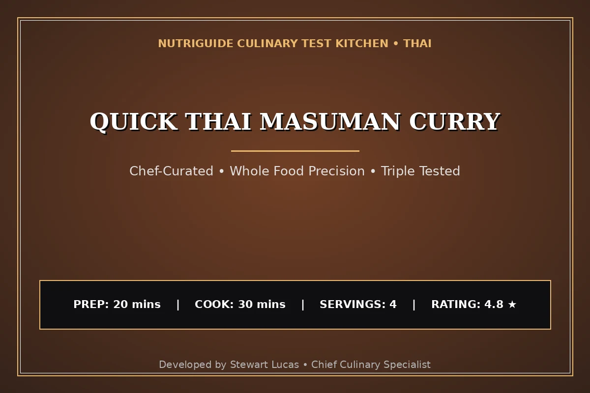 Quick Thai Masuman Curry