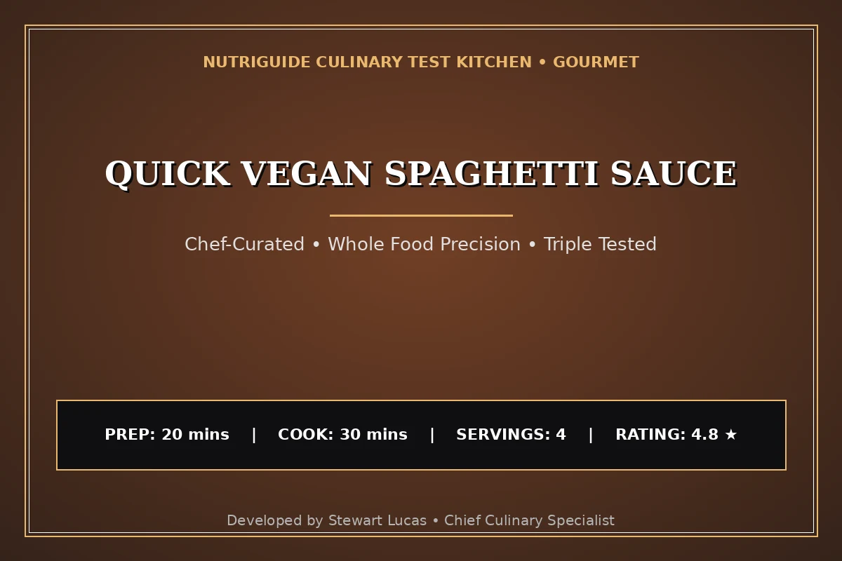 Quick Vegan Spaghetti Sauce